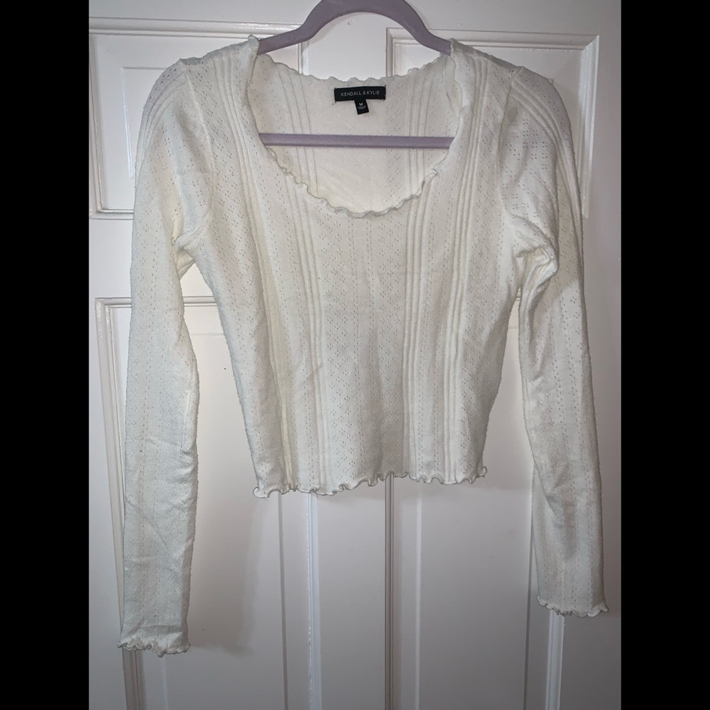 Cropped White Sweater